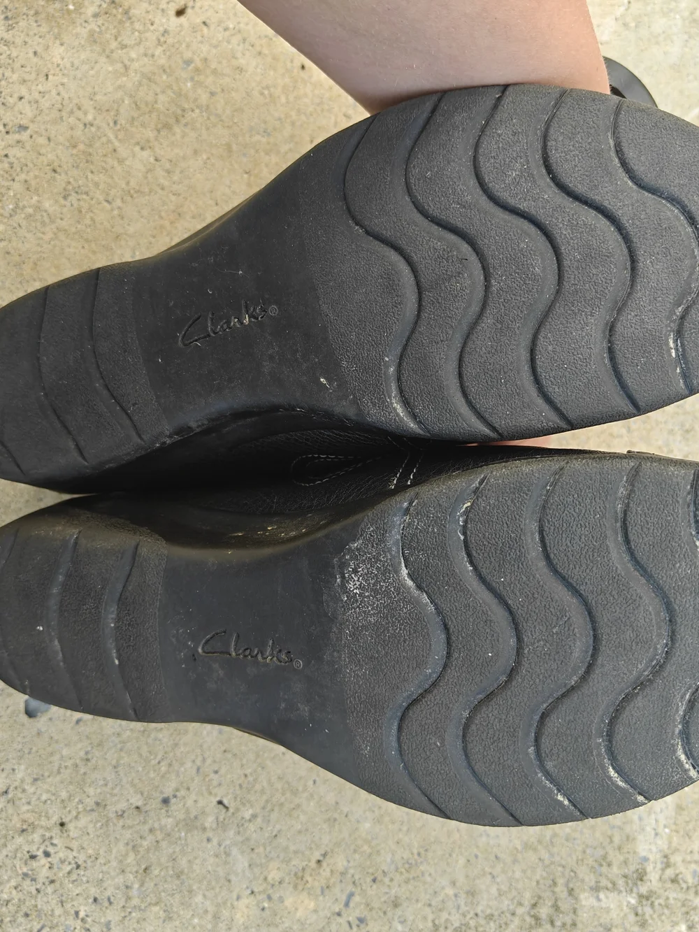 Clarks Black Leather Slip-On Casual Shoes